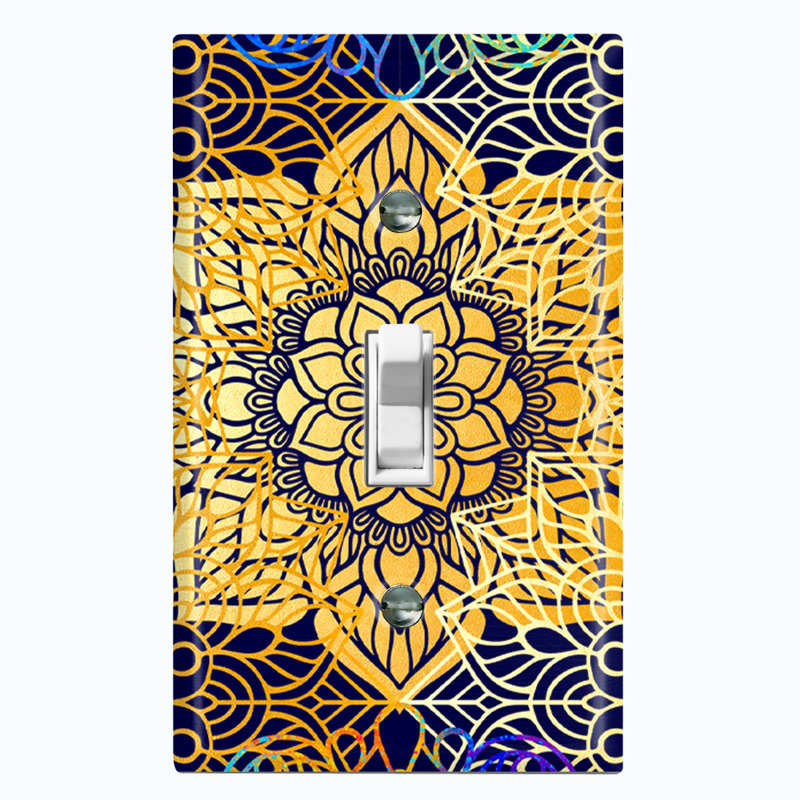 Patterned 1 - Gang Toggle Light Switch Standard Wall Plate