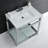 Kingston Brass Quadras 31-Inch Ceramic Console Sink with Steel Base and Glass Shelf-49618818-49610574