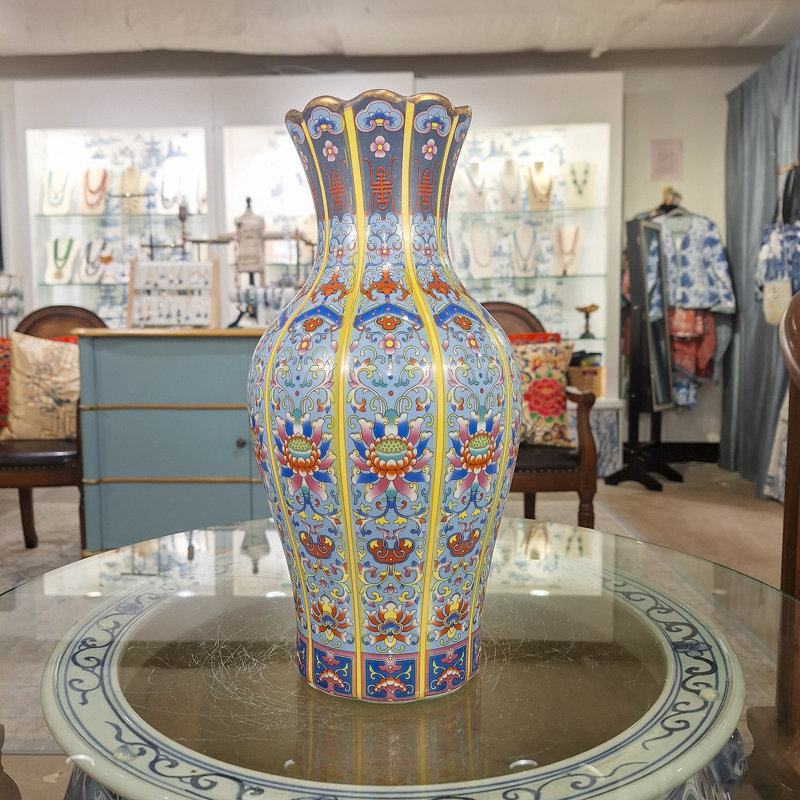 Scalloped Porcelain Vase