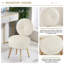 Chaise rembourrée en velours avec tabouret (ensemble de 2)-1786593620