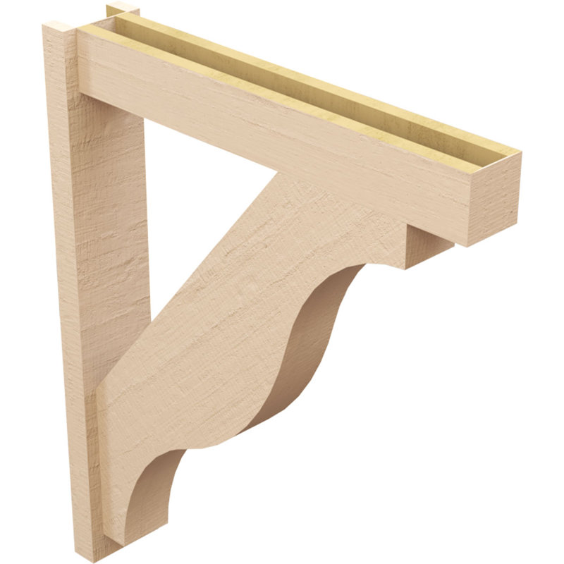Bois de cèdre brut Funston Block TimberThane Perspector, brun clair apprêté, H 38 po x l 6 po x P 32 po