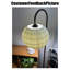 Lampe sur pied en fer forgé et en tissu de style crème