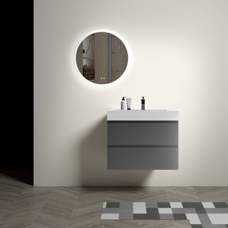Meuble-lavabo gris avec lavabo 30 po Alice