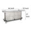 Zeka Freestanding Bar Table, Pull Out Tray, 80 Inch Top, Grey Wood