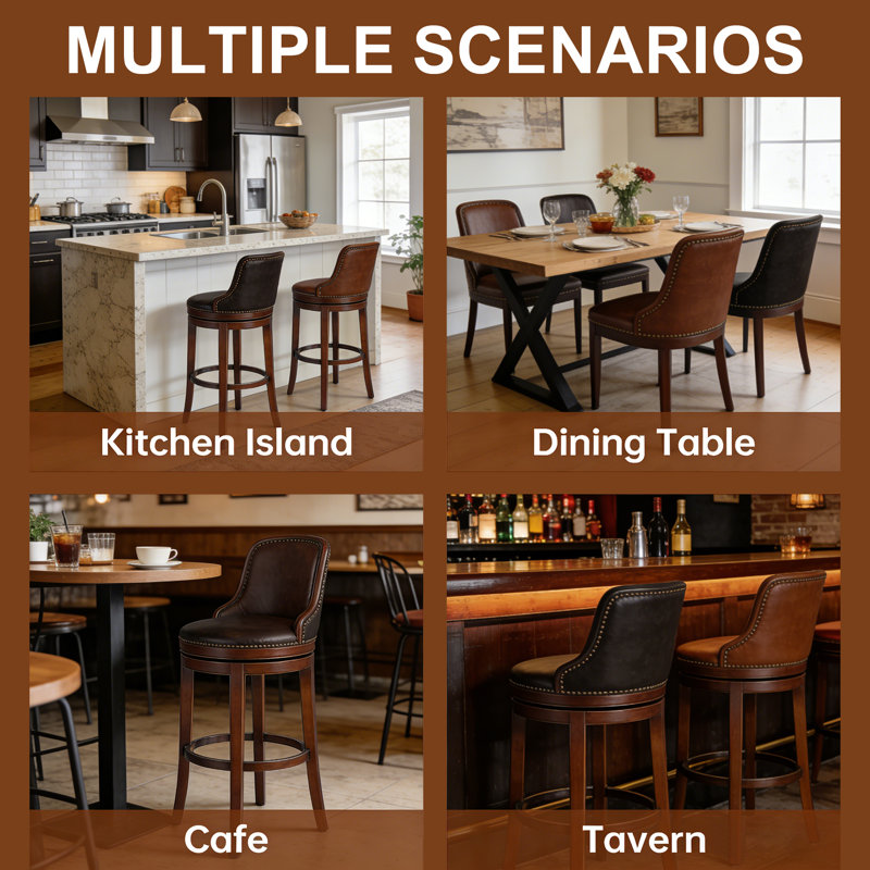 Grey Bar Height Bar Stools Set Of 4, 27.2 Inch Kitchen Upholstered Bar Stools With Back And Footrest,metal Legs, 4