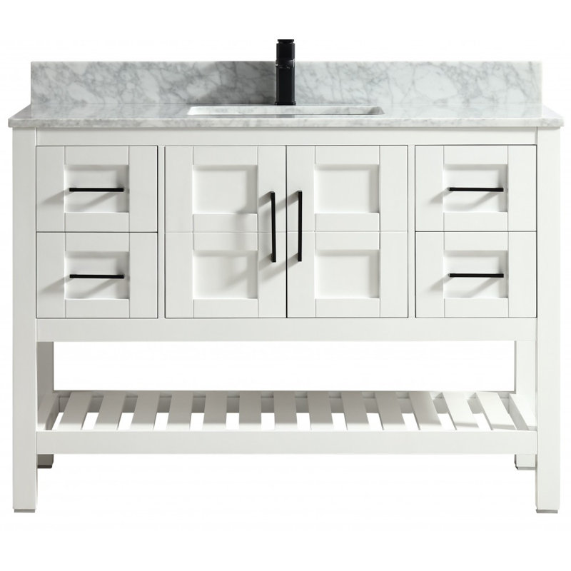Base de meuble-lavabo simple 47 po seulement, Blanc