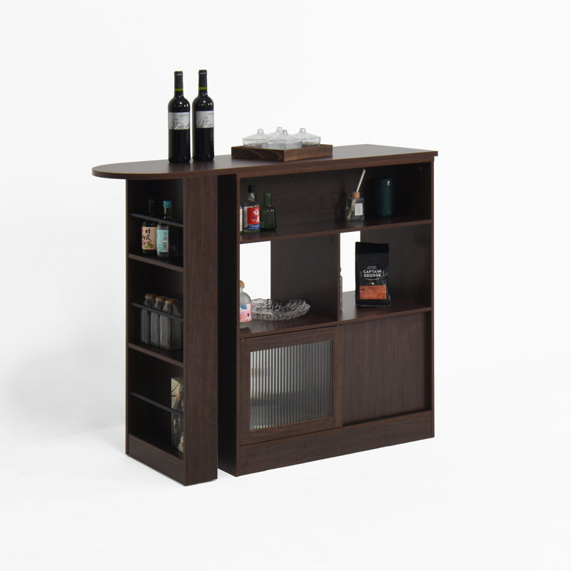 Modern Bar Cabinet with Rotating top