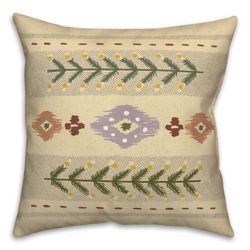 Housse et insert de coussin extérieur à motif 7, 18 po x 18 po, Jaune