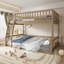 Treeti Full XL Over Queen Farmhouse Bunk Bed With Detachable Design And Solid Pine Wood