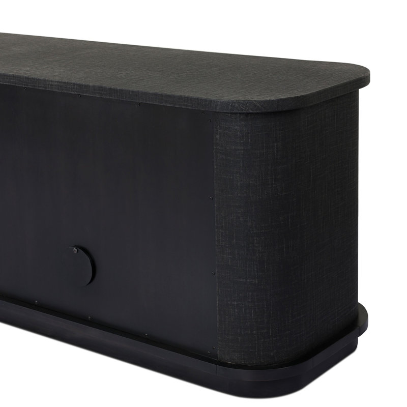 Berlin Media Console-Worn Black Veneer, Black
