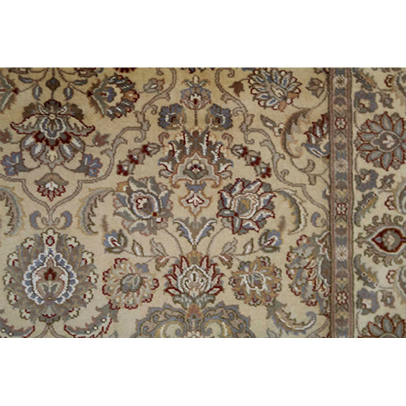 Hand-Knotted High-Quality Beige and Red Area Rug