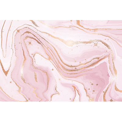 Oromena " Abstract Dusty Rose Liquid Marble " Painting Print