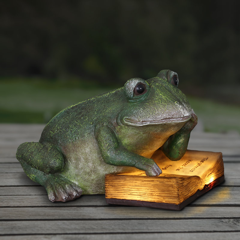 Statue de lecture de grenouille 