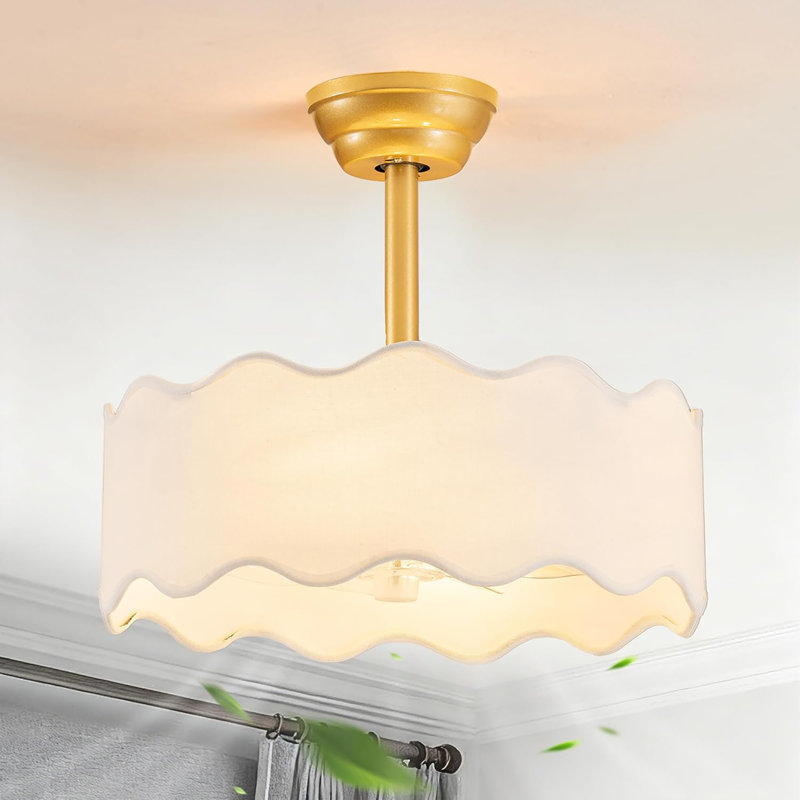 Ceiling Fans With Lights, Caged Fandelier Ceiling Fan With Light And Remote Control，Coastal Chandelier Fan For Bedroom, Living Room,Kitchen,Foyer(18 Inch,6 Speed, Timing Adjustable Height)