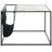 ClickDecor Wilson Modern Accent Side Table with Marble Top, Faux Leather Magazine Holder Sling, Industrial Rectangle Metal Frame, White