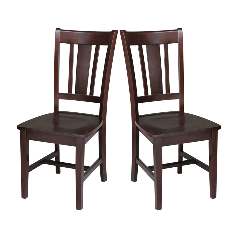 Evalyn Solid Wood Side Chair, Rich Mocha