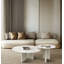 Ensemble de tables basses en marbre naturel blanc, petite table, table de salon, pierre naturelle, marbre véritable, marbre véritable