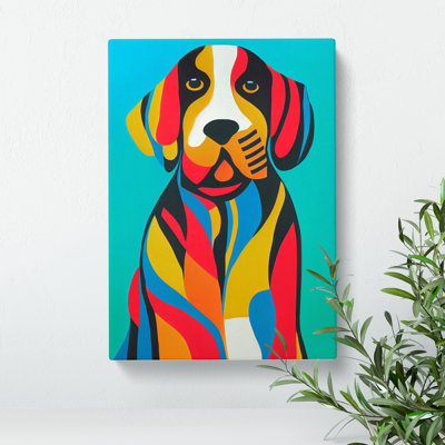 Colourful Dog No.1 Abstract - Wall Art