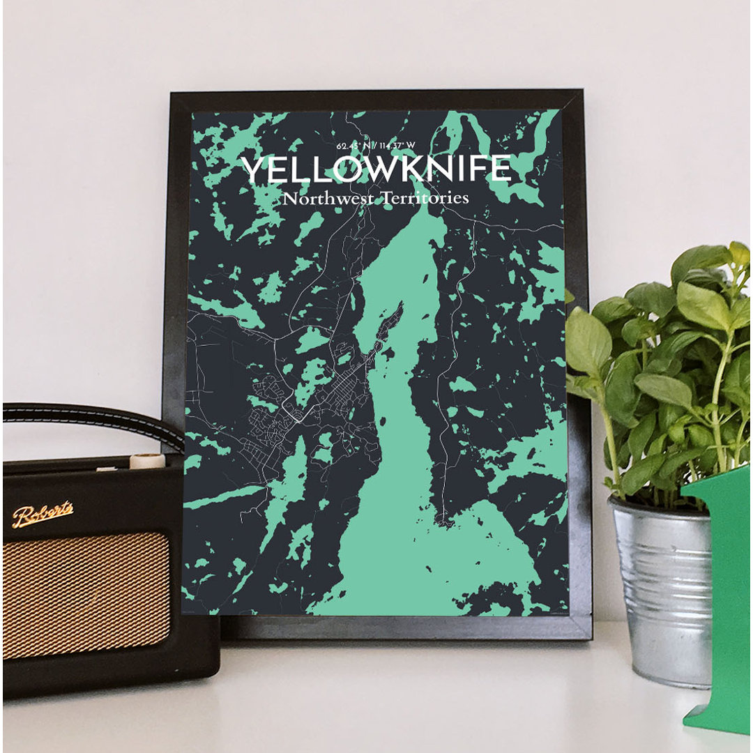 Poster Yellowknife City Map