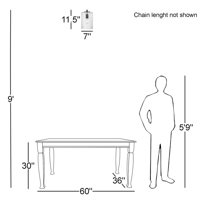 Wareham 1 - Light Single Pendant, Matte Black