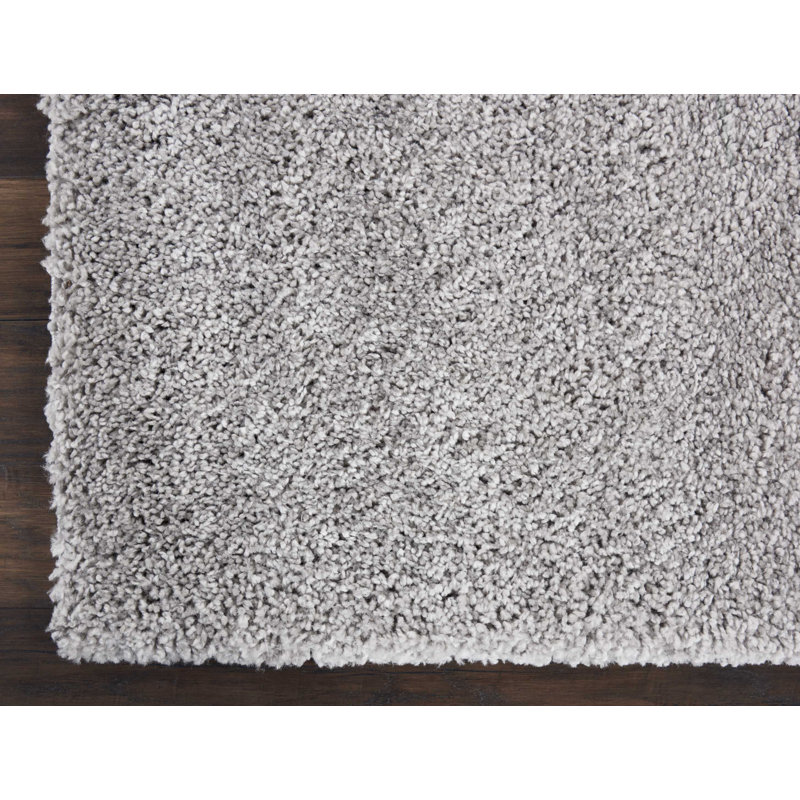 Tapis argenté à longs poils Sunny, Rectangle 2 pi 6 po x 4 pi