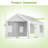 10 Ft. W x 20 Ft. D Carport Galvanized Steel Portable Garage Storage Shed Canopy-92474565