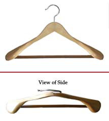 Kincheloe Plastic Standard Hanger for Suit/Coat, Natural