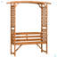Patio Garden Bench Arbor Arch With Pergola And 2 Trellises