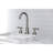 Kingston Brass Manhattan Two-Handle 3-Hole Deck Mount Widespread Bathroom Faucet with Brass Pop-Up Drain-45639303