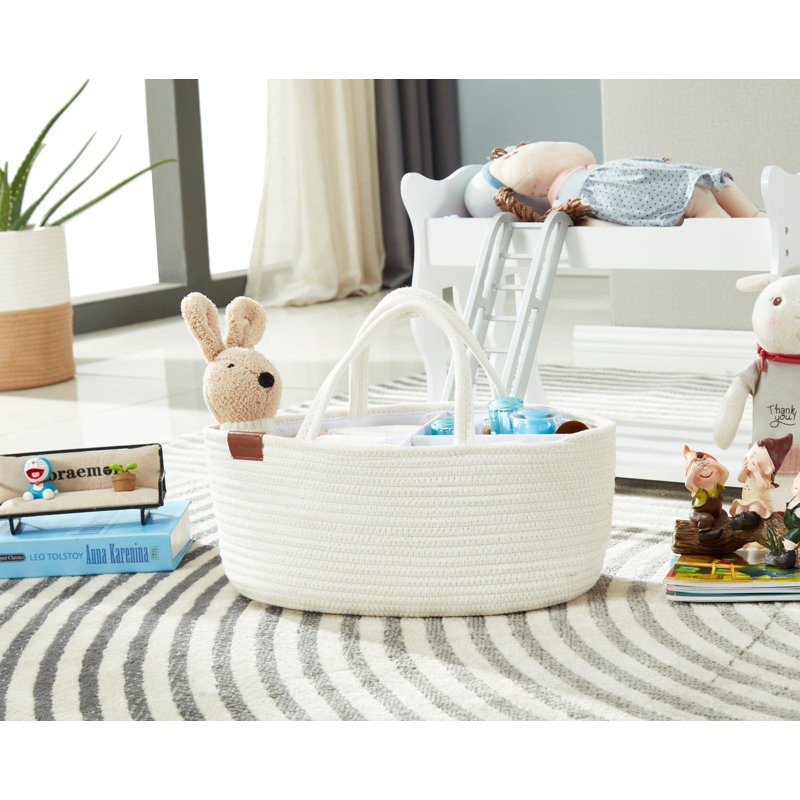 Panier en tissu Caddy Organiser, Spirale gris clair