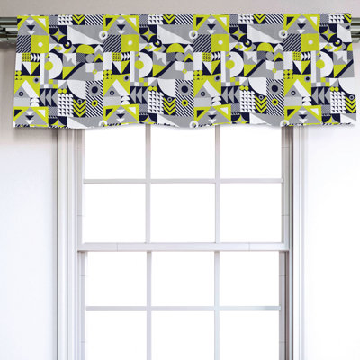 Sateen Patchwork Ruffled Window Valance