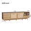 - Console de style télé pour 65 téléviseurs de 85 pouces, bois naturel et support de rangement bien organisé avec portes, compatible 75, média