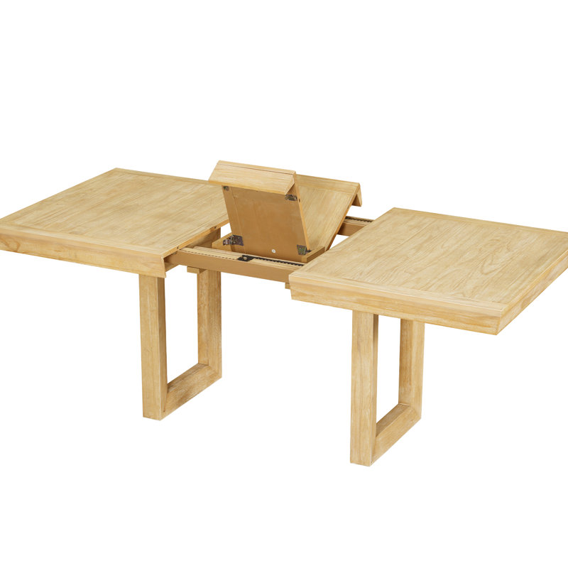 7 tables de salle à manger en bois d'hévéa - table extensible 12 po à rallonge en forme de papillon