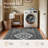 9'X12' Washable Area Rug with Rubber Backing Green-122568109-118105525