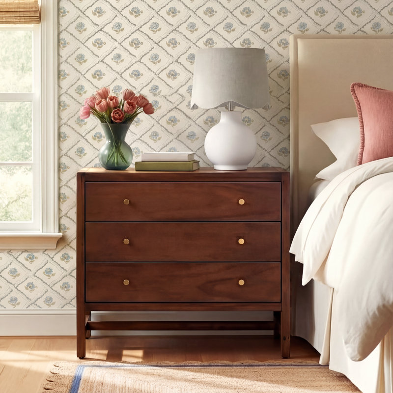 Soline 32'' W Nightstand, Saddle Tan