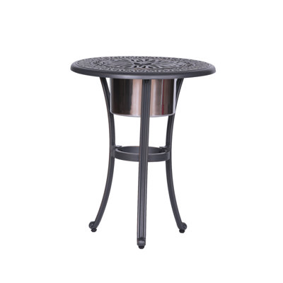 Table bistro ronde en aluminium 21 po