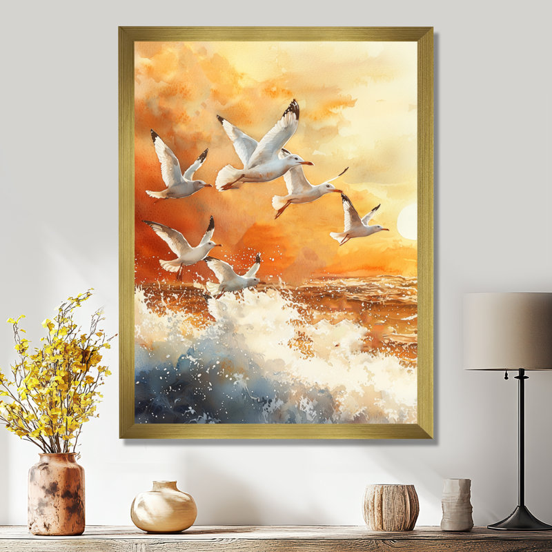 Aylsworth - animaux, art mural, H 20 po x l 12 po, Reproduction encadrée d'une seule photo, Doré
