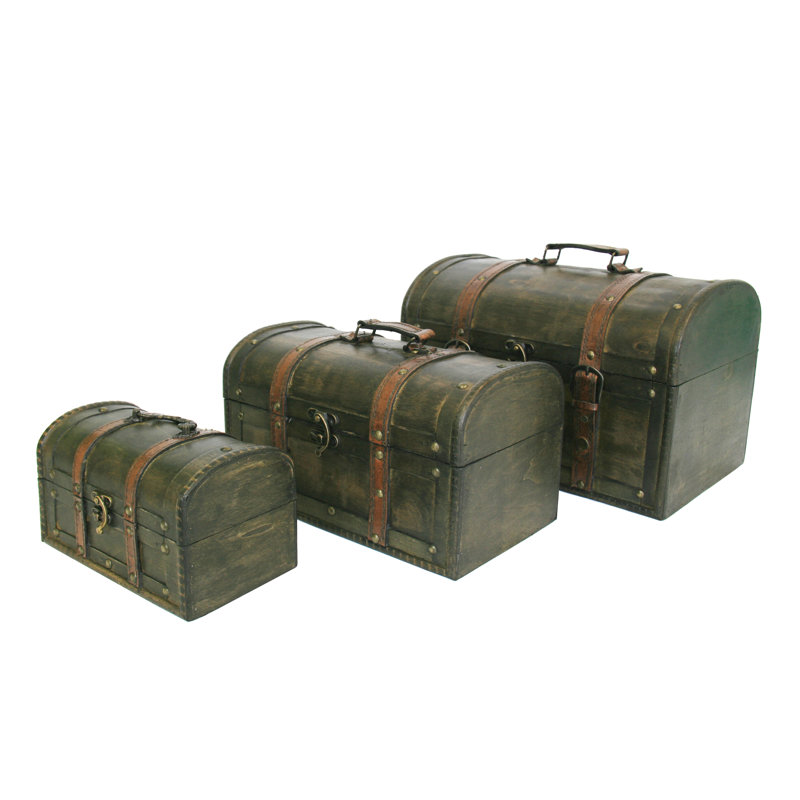 Bourassa 3 Piece Manufactured Wood Accent Trunk