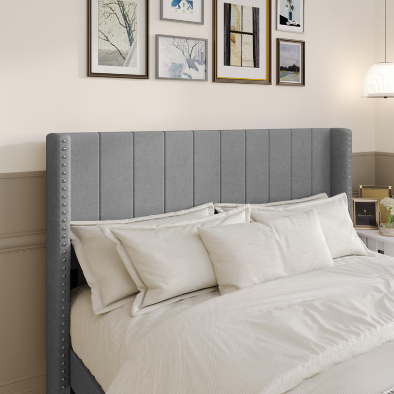 Ipswich Full Upholstered Headboard, Full , Gray