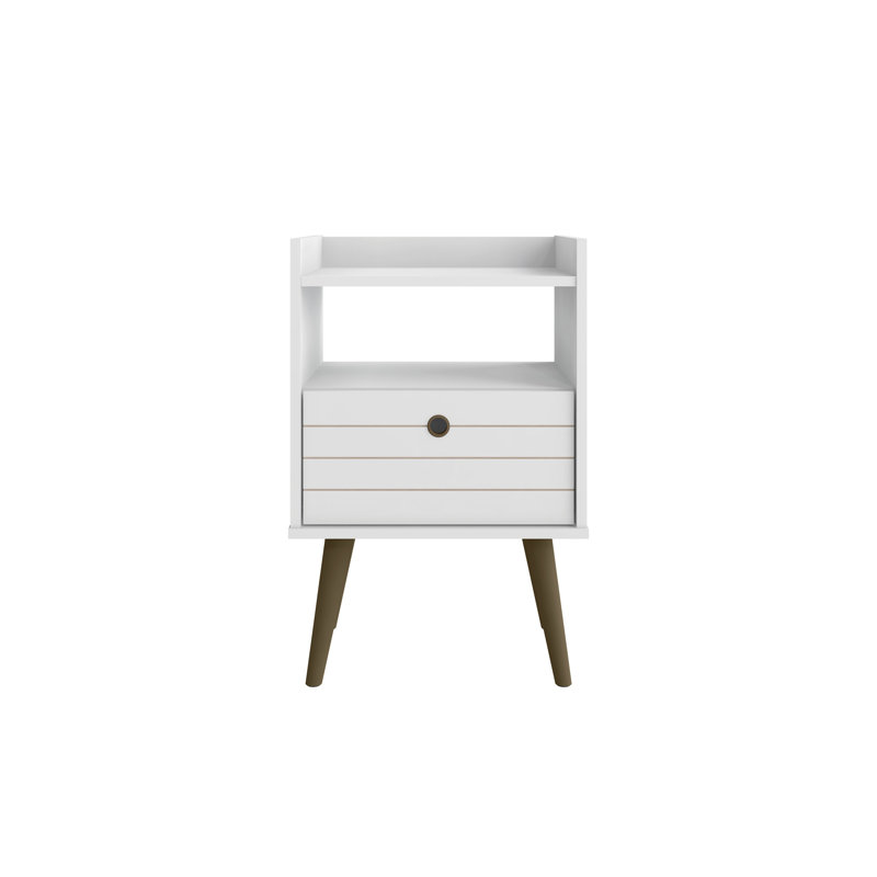 Helaina 17.71'' W Nightstand, White