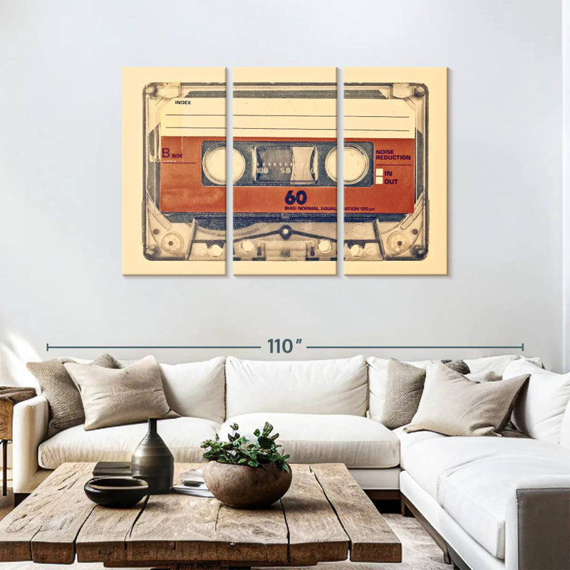 Abarca Retro Compact Cassette, 48" H x 74" W