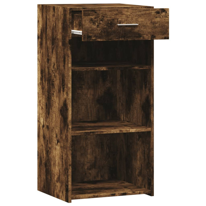 Alphanso 45cm Sideboard, 93cm H x 45cm W x 42.5cm D, Smoked Oak