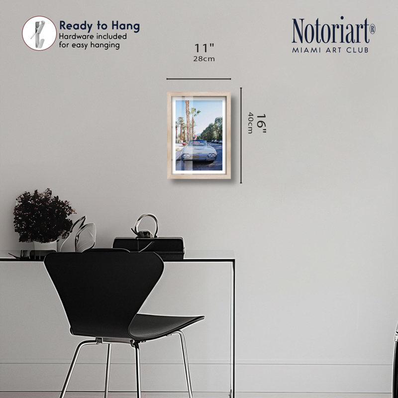 «Summer Ride Shadowbox Print» par Notoriart, Crème, crème, H 16 po x l 11 po