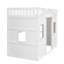 Lit mezzanine simple avec échelle - Blanc-1965242948-1965242949