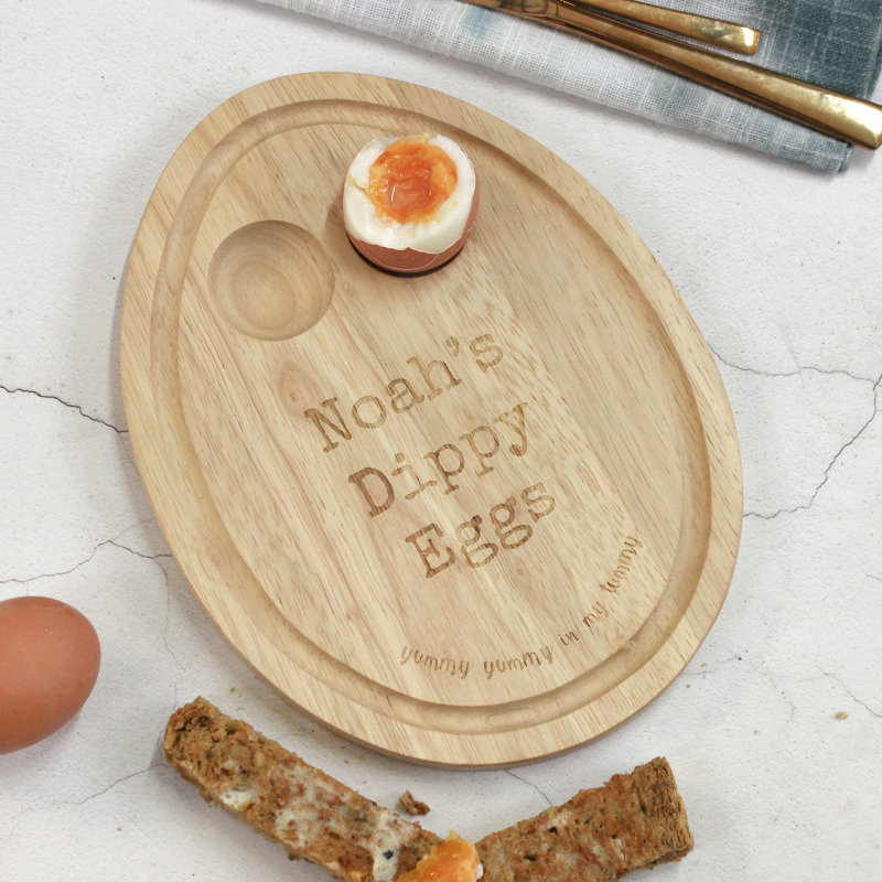 East Urban Home Joanthan Wood Egg Cup, Yes