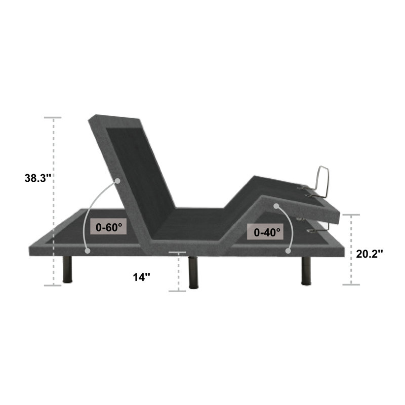 Mckain Adjustable Bed with Wireless Remote, Queen