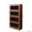 Bookcase Contemporary Closed Back Glass Doors Office Storage Cabinet Floor-To-Ceiling Low Cabinet Bookcase Against Wall Dustproof Bookshelf