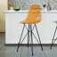 Tabouret de bar ergonomique Bagimont, chaise de cuisine moderne à hauteur de comptoir, siège en ABS résistant aux rayures avec dossier incurvé et repose-pieds en acier-882889160-932439328