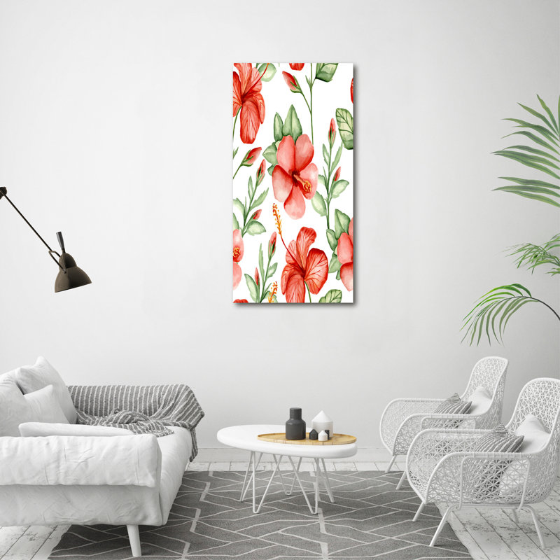 Tropical Flowers - Wrapped Canvas Print