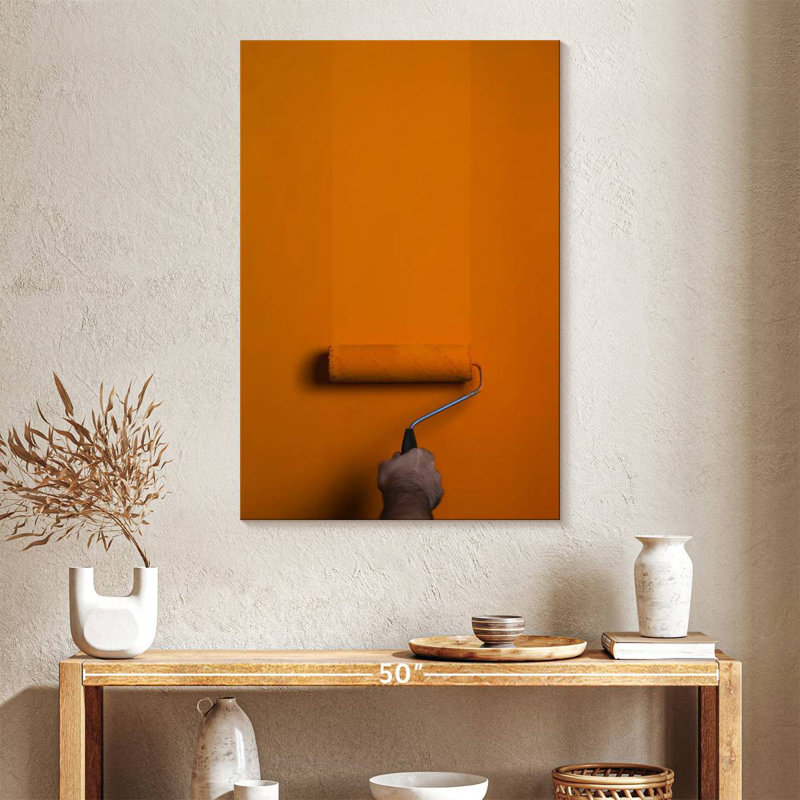 Orange Paint Roller, 24" H x 16" W